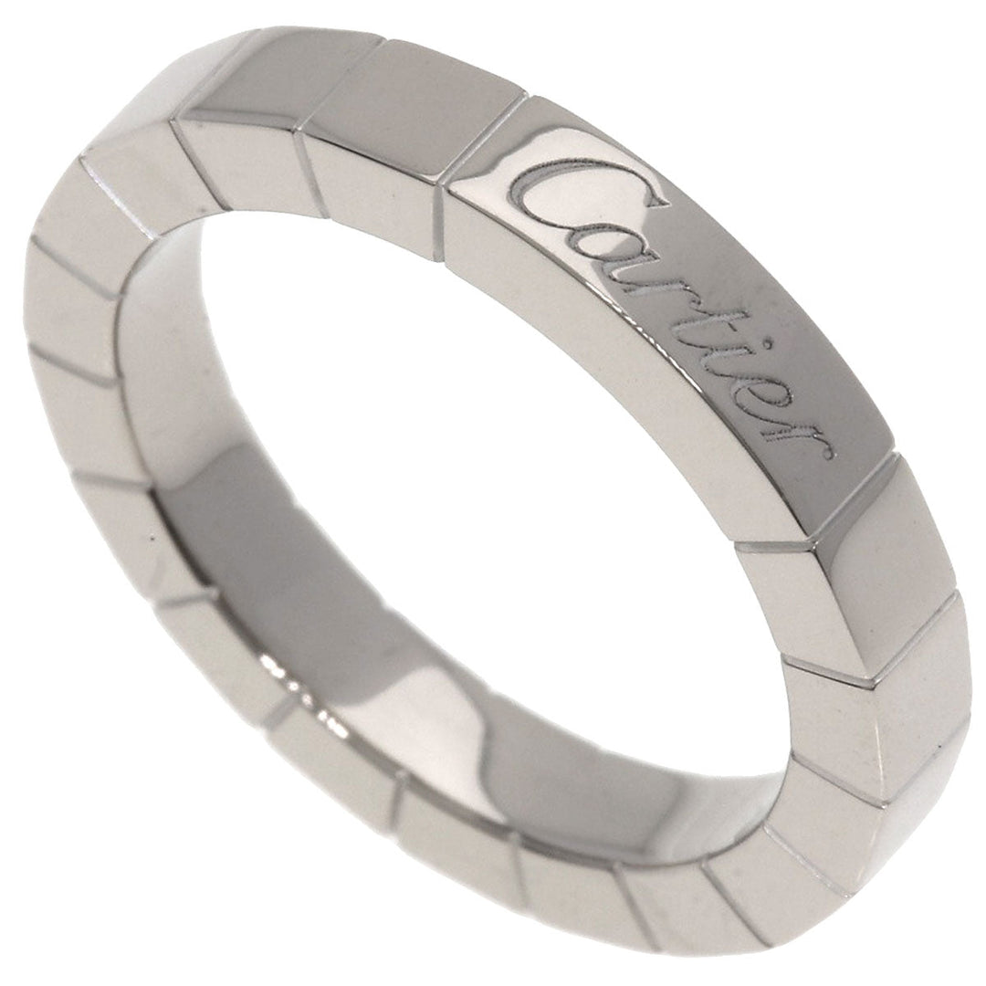CARTIER Ring K18WG Silver Laniere # 48 Women Used Authentic