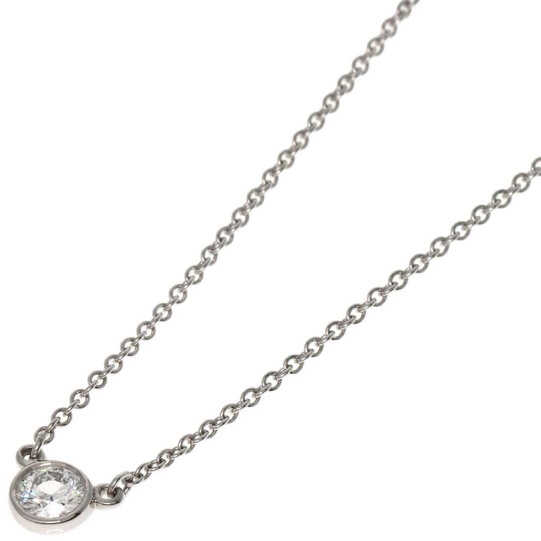 TIFFANY&Co. Necklace PT950 Silver By the yard 1P diamond