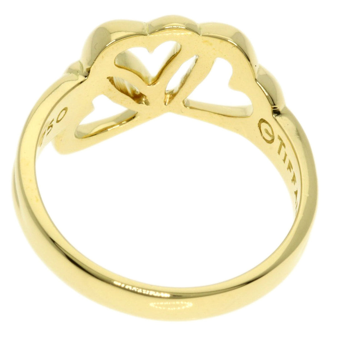 TIFFANY&Co. Ring 18K Yellow Gold gold Triple heart Women Used Authentic