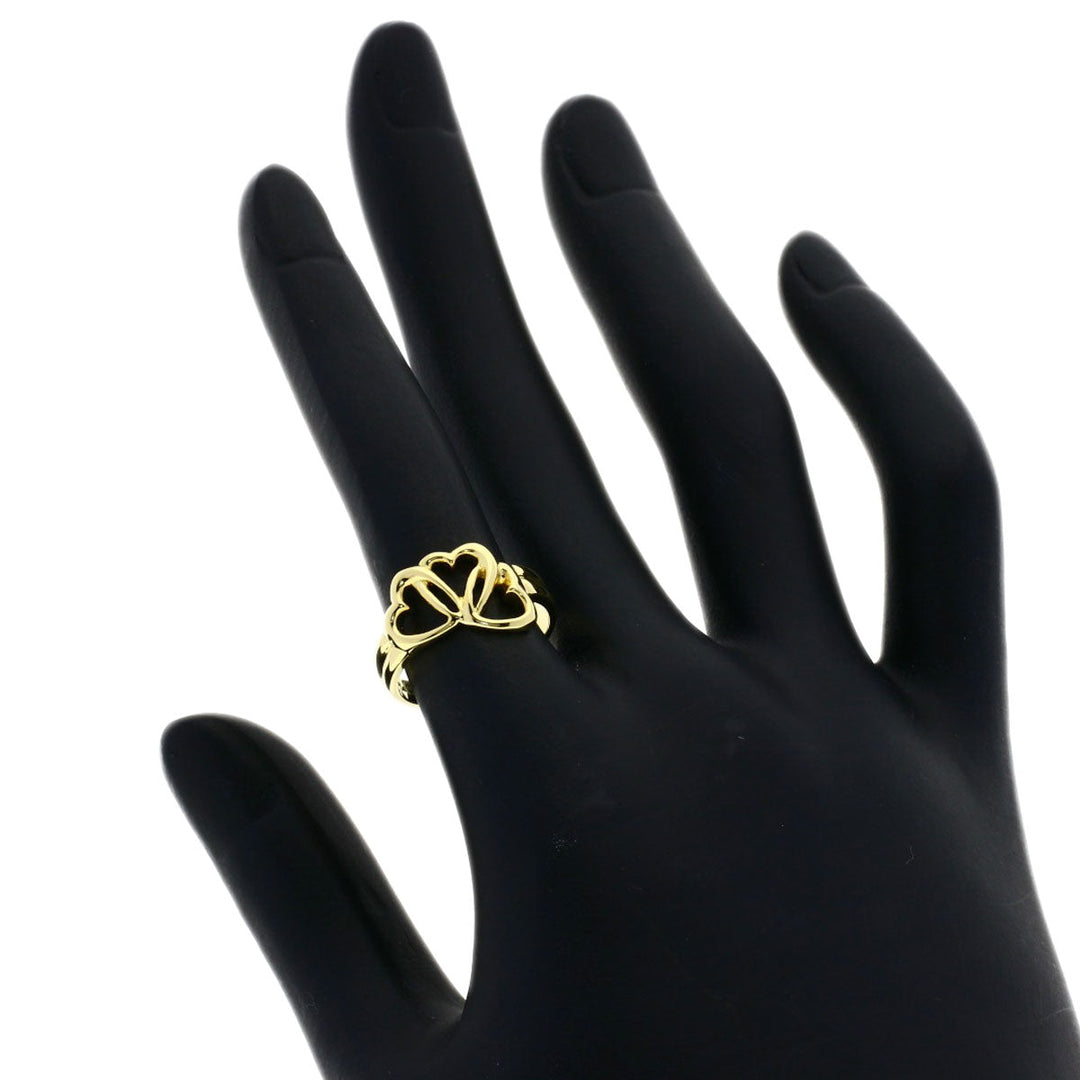 TIFFANY&Co. Ring 18K Yellow Gold gold Triple heart Women Used Authentic