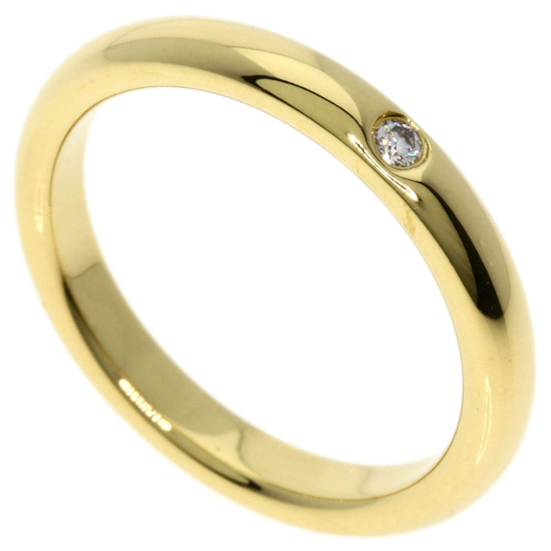 TIFFANY&Co. Ring 18K Yellow Gold gold Stacking Band 1P Diamond Women Used Authentic