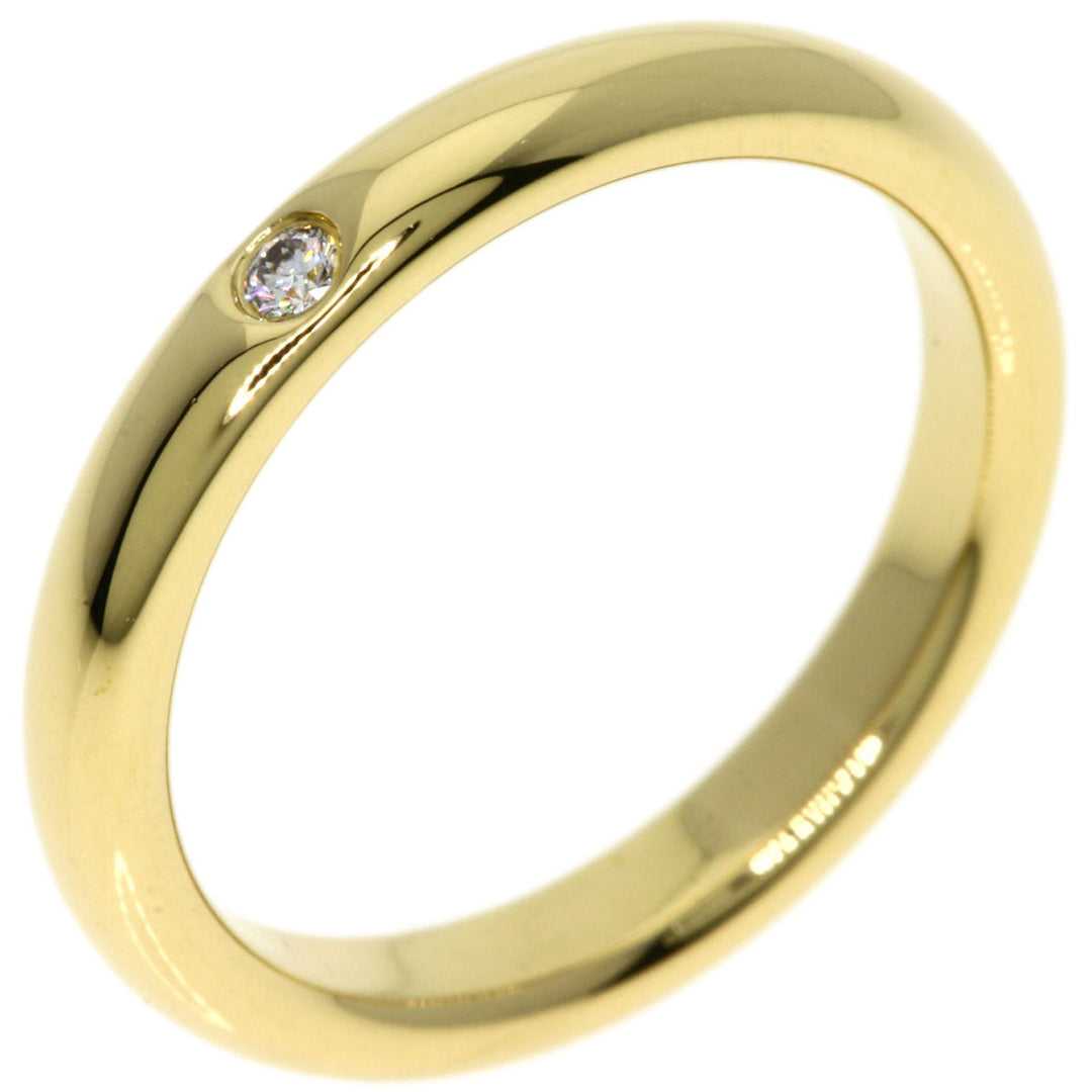 TIFFANY&Co. Ring 18K Yellow Gold gold Stacking Band 1P Diamond Women Used Authentic