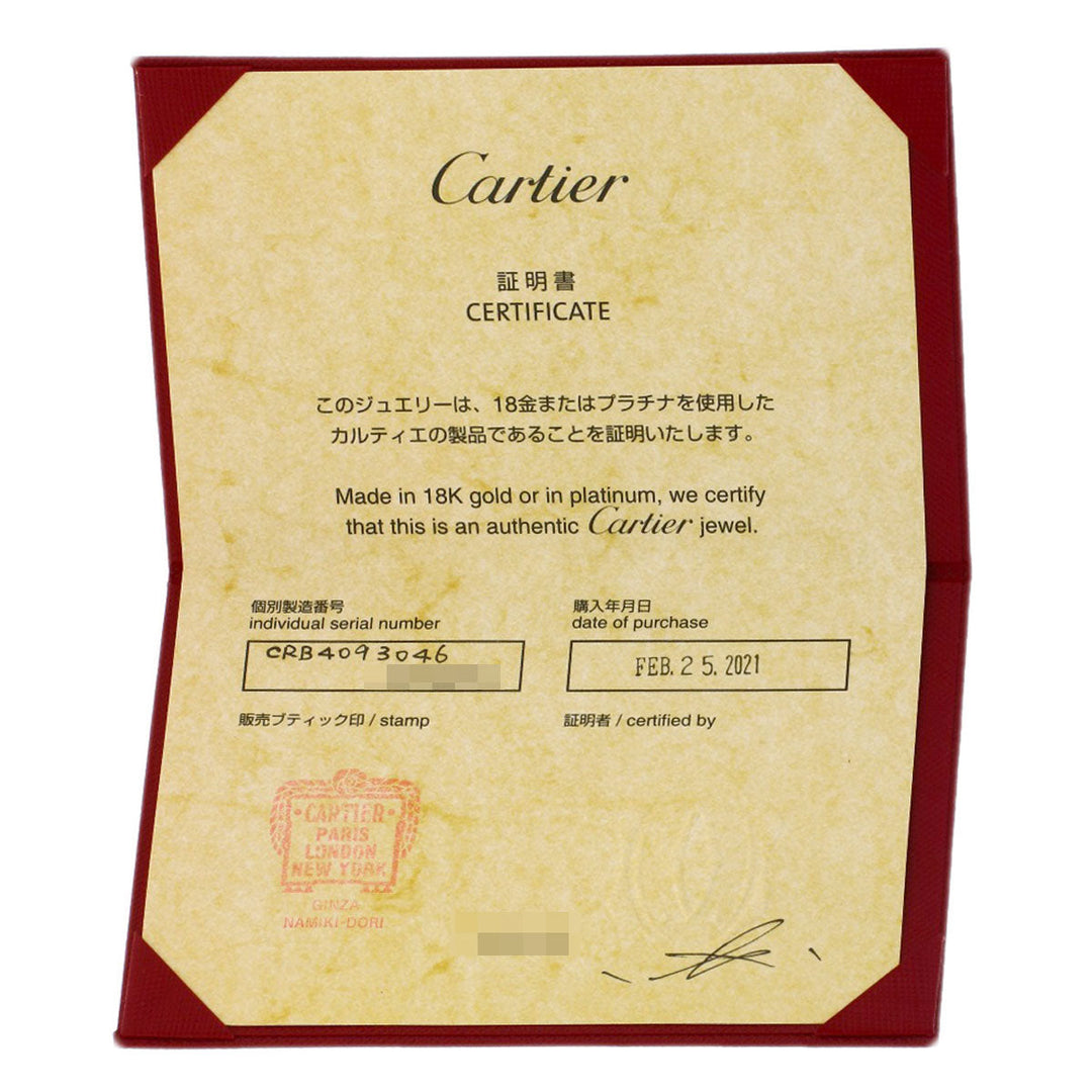 CARTIER Ring PT950 Silver Ballerina Curve Half Eternity Diamond #46