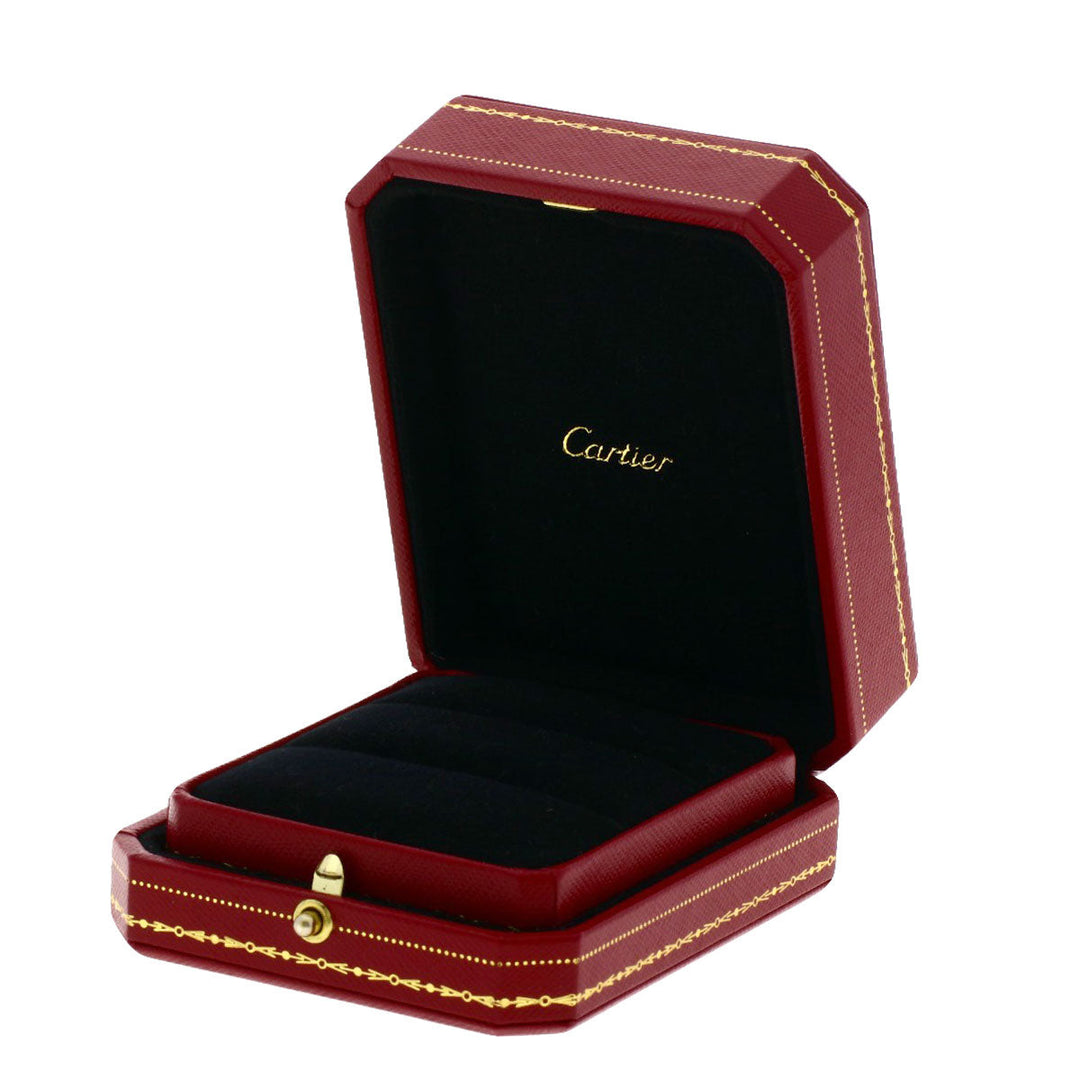 CARTIER Ring PT950 Silver Ballerina Curve Half Eternity Diamond #46