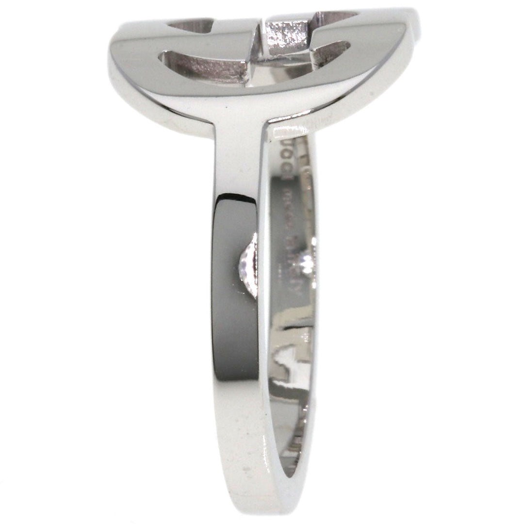 GUCCI Ring K18WG Silver GG logo #11