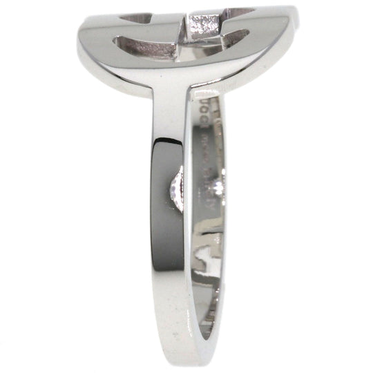 GUCCI Ring K18WG Silver GG logo #11