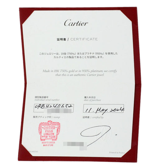 CARTIER Ring K18YG , K18WG , K18PG gold Trinity Cushion Ring Classic Model #52 Women Used Authentic