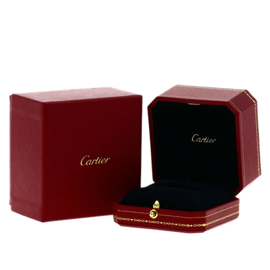 CARTIER Ring K18YG , K18WG , K18PG gold Trinity Cushion Ring Classic Model #52 Women Used Authentic