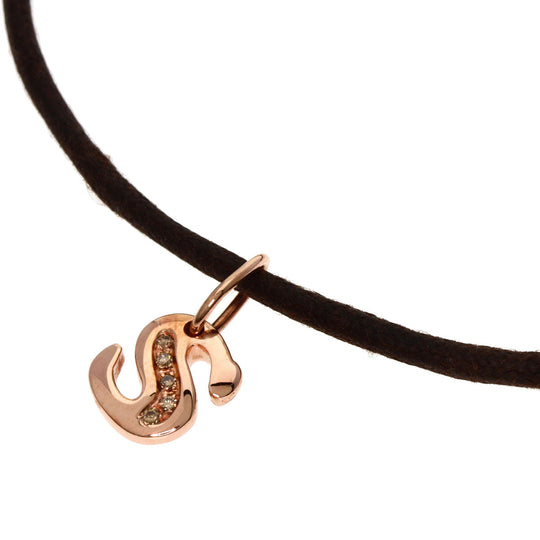 Damiani bracelet K9PG pink Initials S Diamond Women Used Authentic