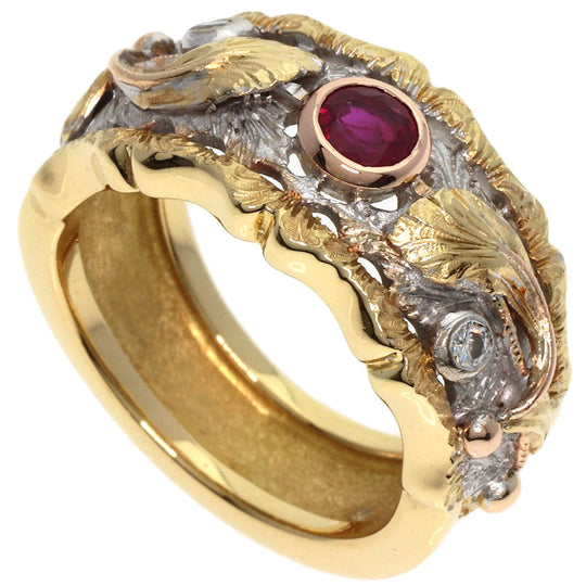CAZZANIGA Ring 18K Yellow Gold gold Ruby diamond