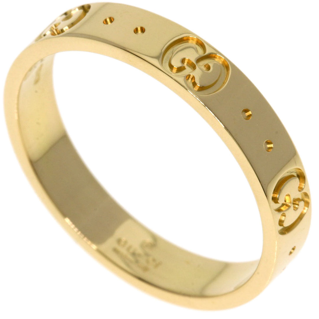GUCCI Ring 18K Yellow Gold gold Icon # 19 Women Used Authentic
