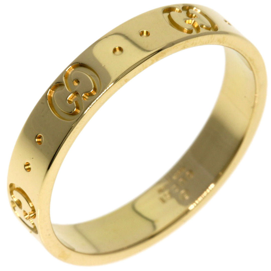 GUCCI Ring 18K Yellow Gold gold Icon # 19 Women Used Authentic
