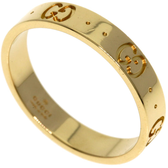 GUCCI Ring 18K Yellow Gold gold Icon # 19 Women Used Authentic