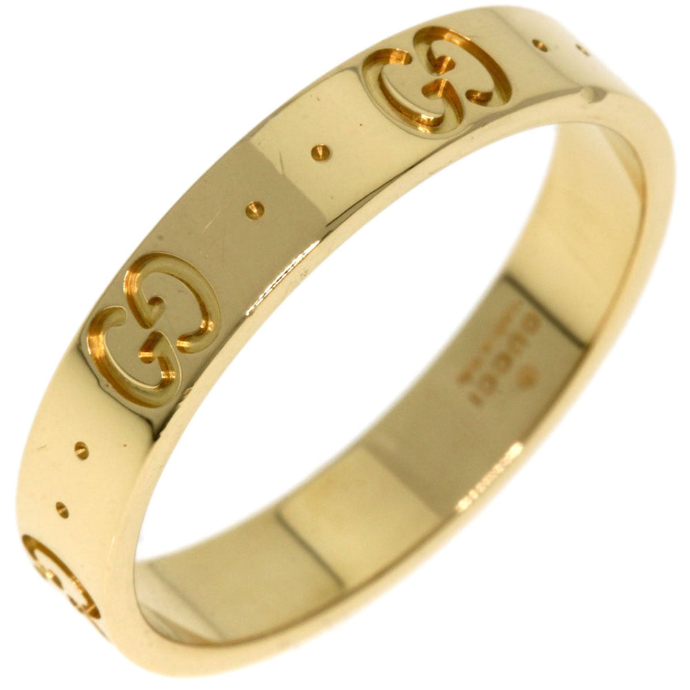 GUCCI Ring 18K Yellow Gold gold Icon # 19 Women Used Authentic