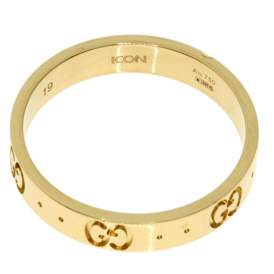 GUCCI Ring 18K Yellow Gold gold Icon # 19 Women Used Authentic