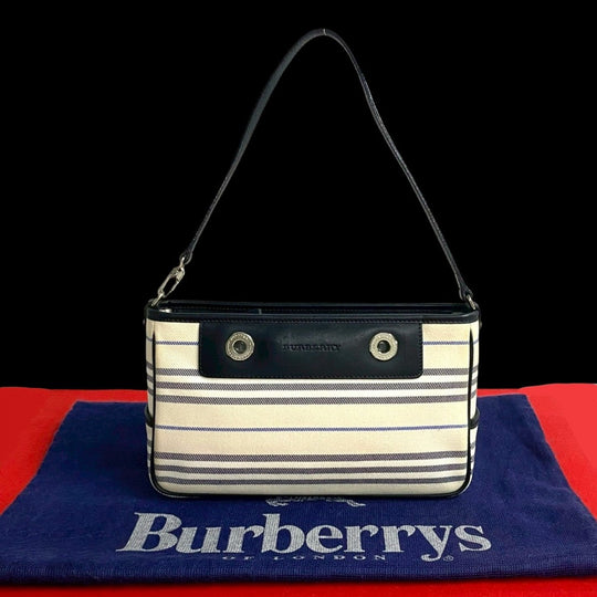 BURBERRY Shoulder Bag canvas white