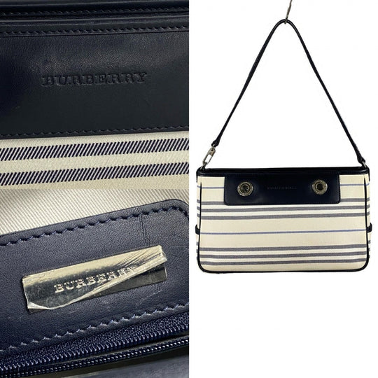BURBERRY Shoulder Bag canvas white