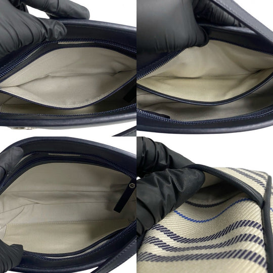 BURBERRY Shoulder Bag canvas white