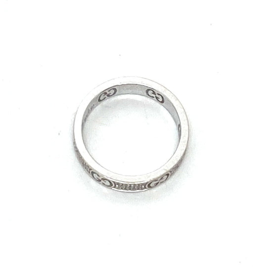 GUCCI Ring K18WG Silver Diamond Icon Stardust Women 12 Used Authentic