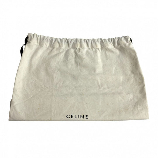 CELINE Shoulder Bag leather Orange Luggage Nano Shopper