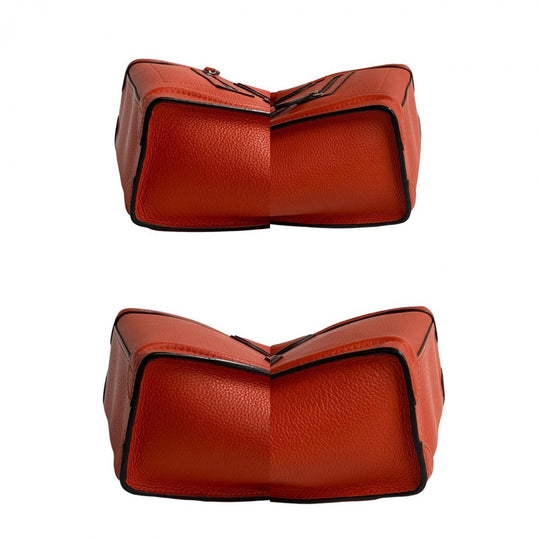 CELINE Shoulder Bag leather Orange Luggage Nano Shopper
