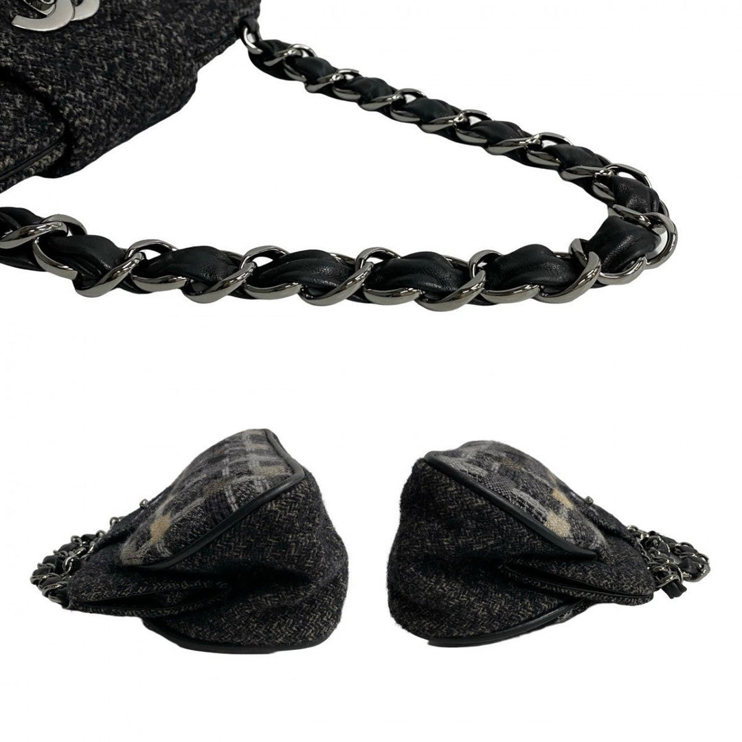 CHANEL Shoulder Bag tweed multicolor