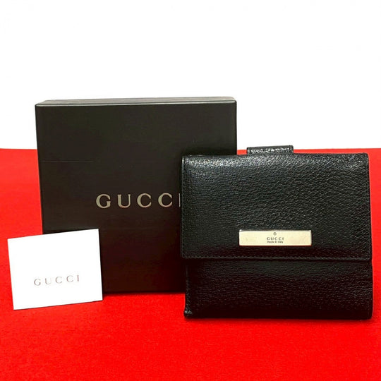 GUCCI Bifold Wallet leather black