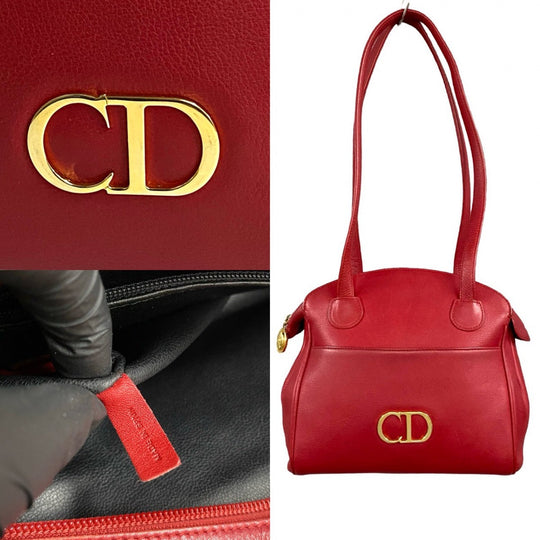 Dior Shoulder Bag leather Red
