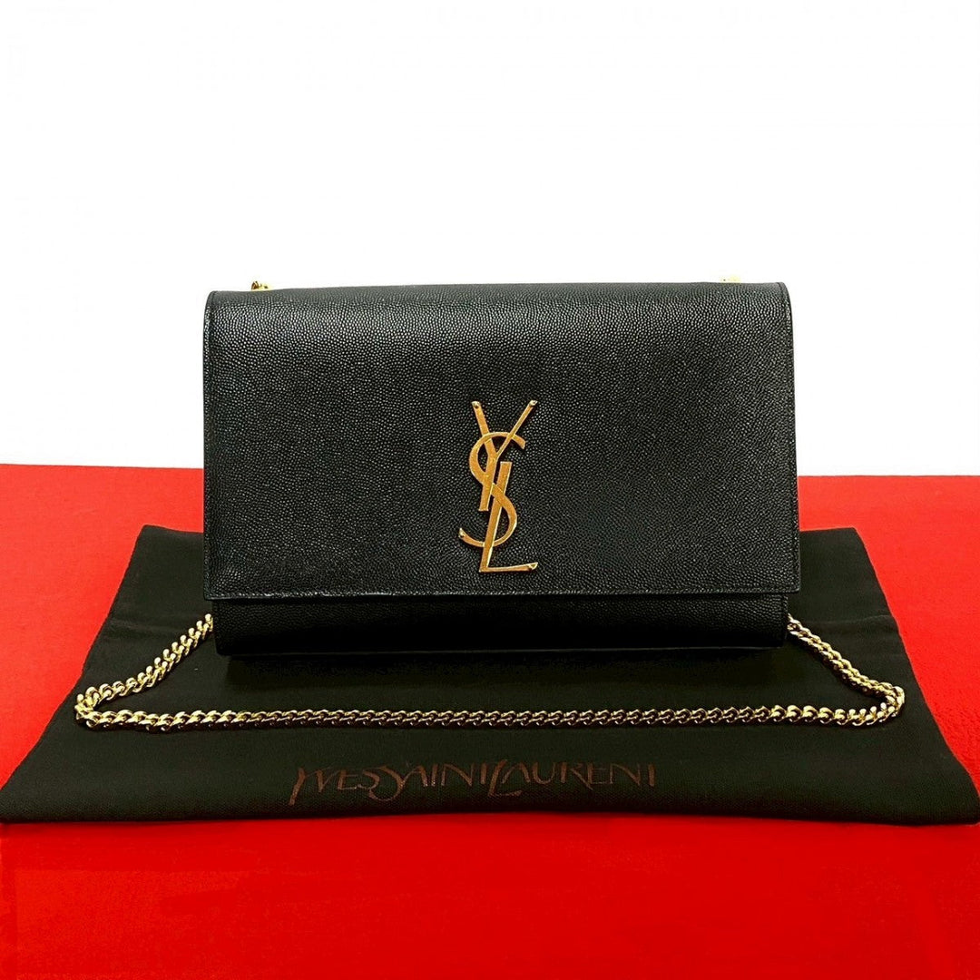 YVES SAINT LAURENT Shoulder Bag leather black