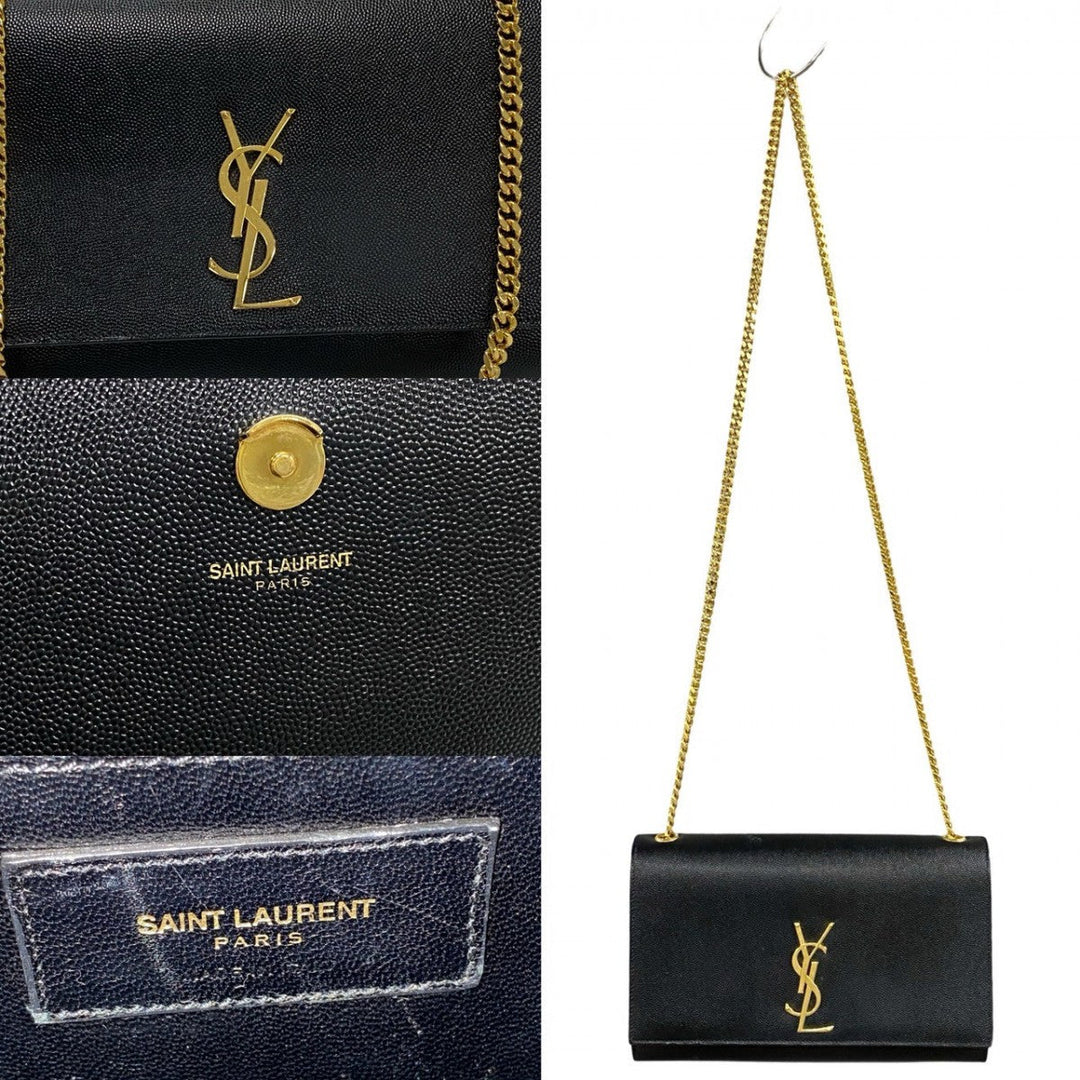 YVES SAINT LAURENT Shoulder Bag leather black