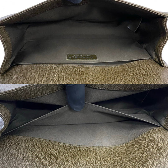 CHANEL Shoulder Bag leather khaki Boy chanel