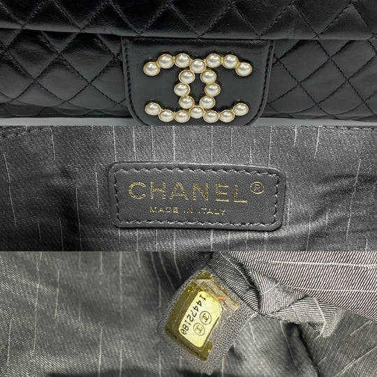 CHANEL Shoulder Bag Fake pearl black Matrasse Westminster