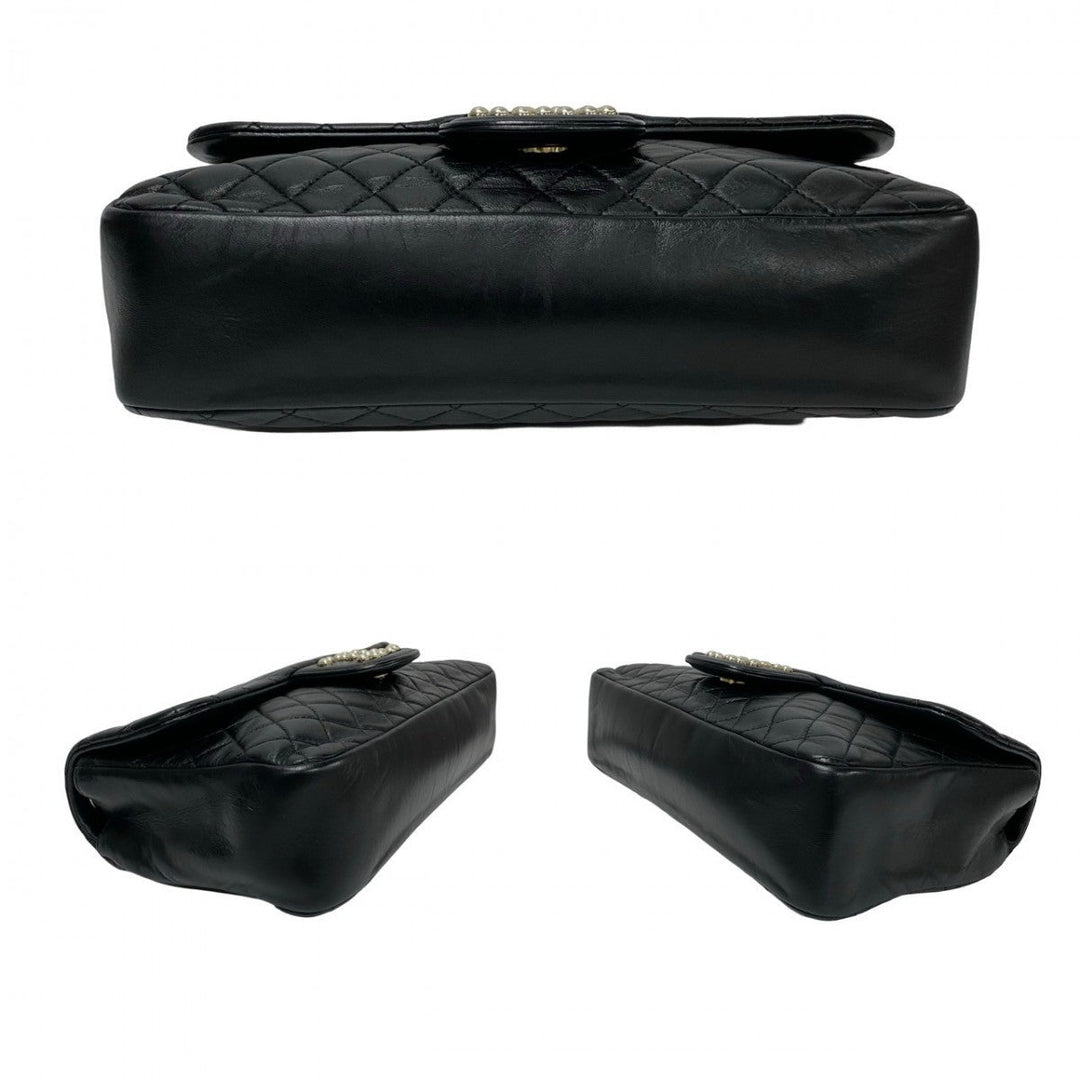 CHANEL Shoulder Bag Fake pearl black Matrasse Westminster