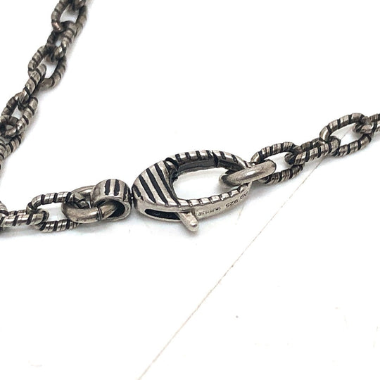 GUCCI Necklace AG925 Silver Interlocking G mens Used Authentic