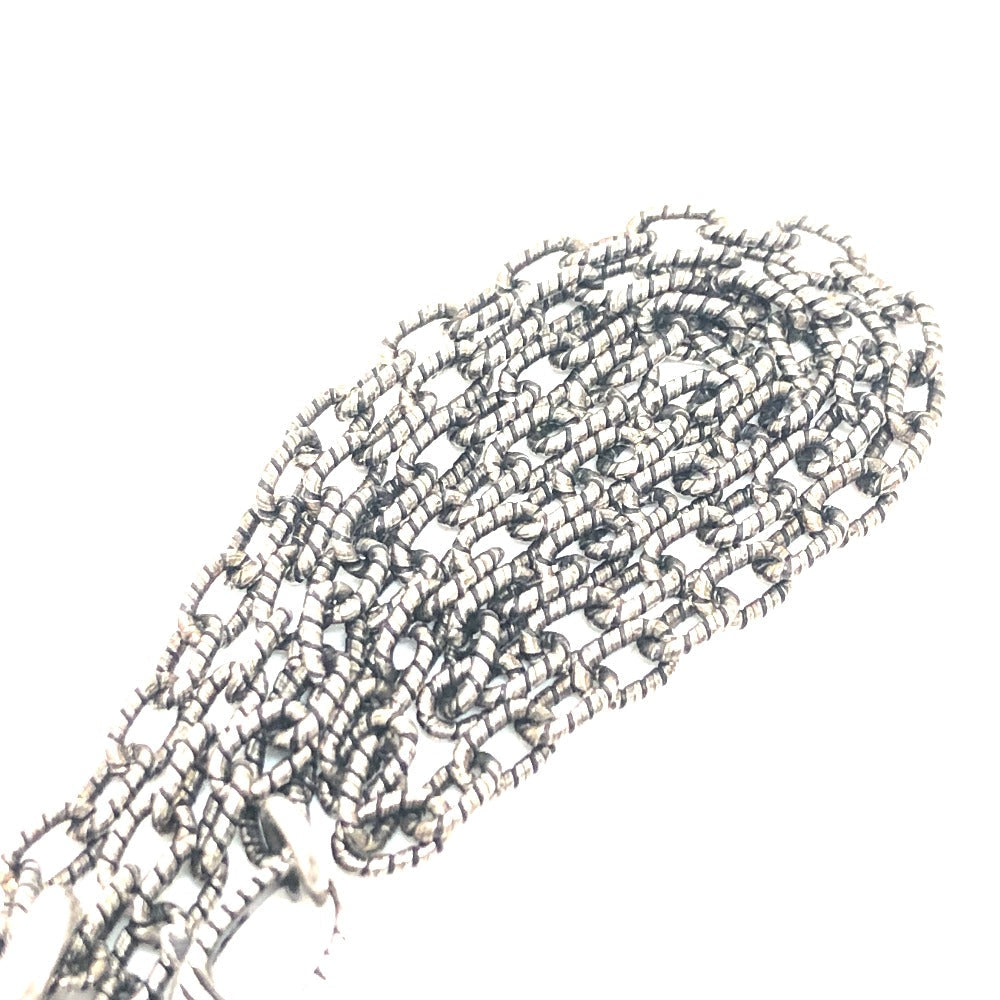 GUCCI Necklace AG925 Silver Interlocking G mens Used Authentic