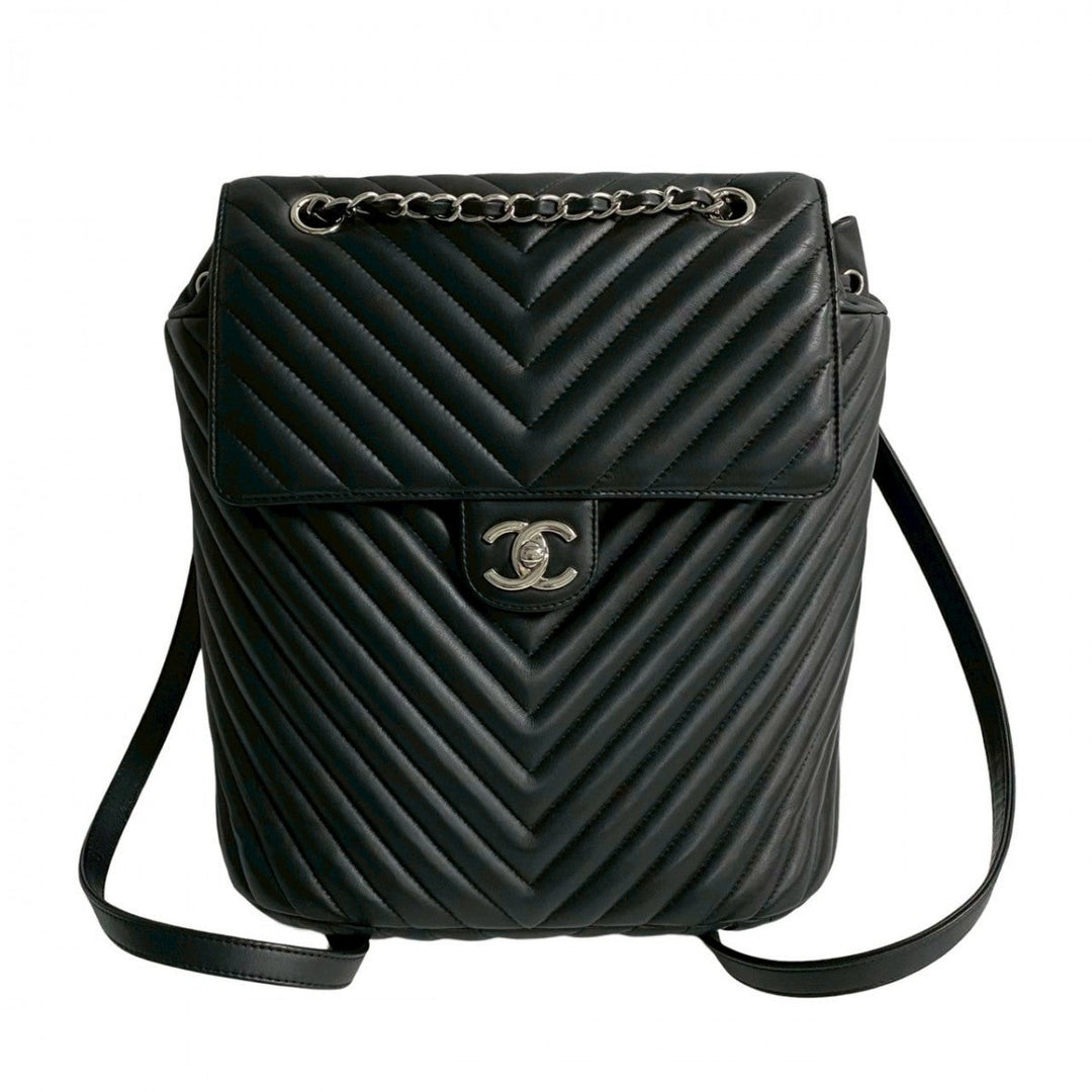 CHANEL Backpack lambskin black