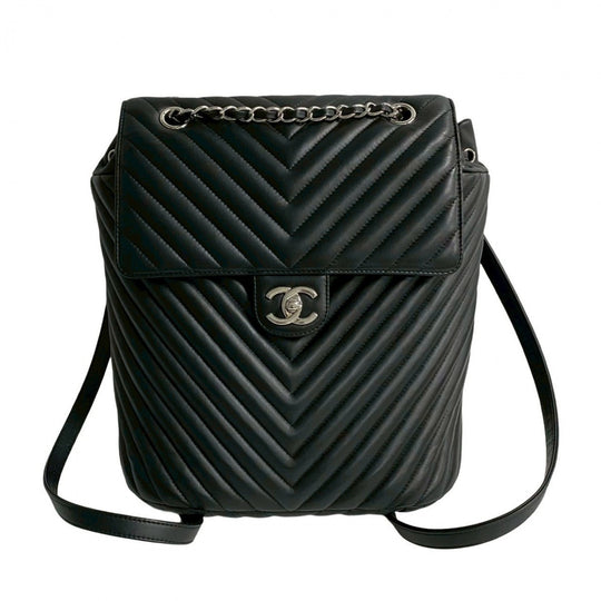 CHANEL Backpack lambskin black