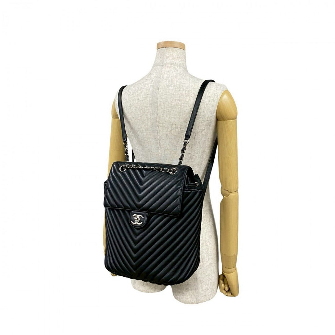 CHANEL Backpack lambskin black