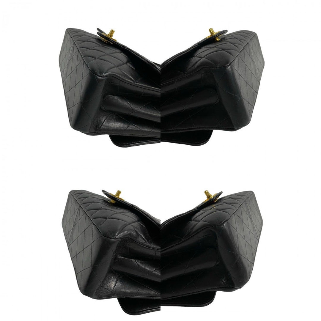 CHANEL Handbag lambskin black Matrasse Double face