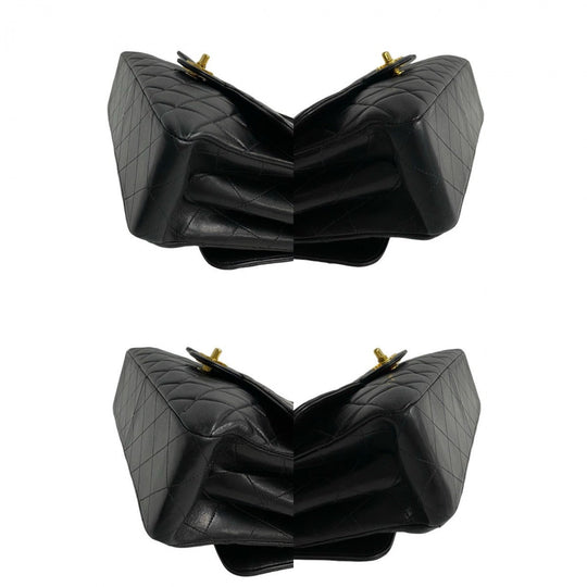 CHANEL Handbag lambskin black Matrasse Double face