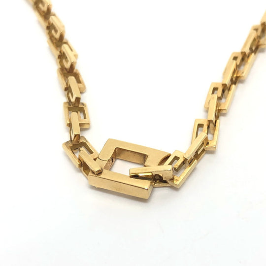 GUCCI Necklace 18K Yellow Gold gold K18YG G logo link square Women Used Authentic
