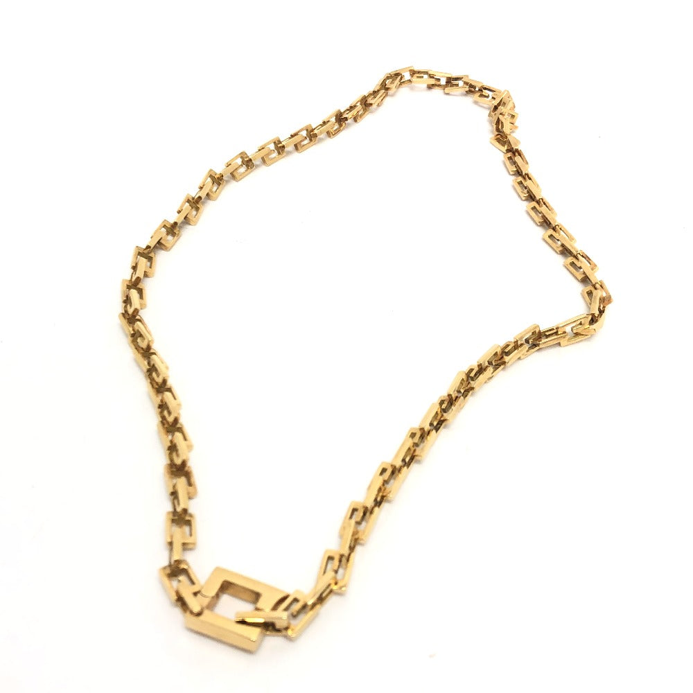 GUCCI Necklace 18K Yellow Gold gold K18YG G logo link square Women Used Authentic