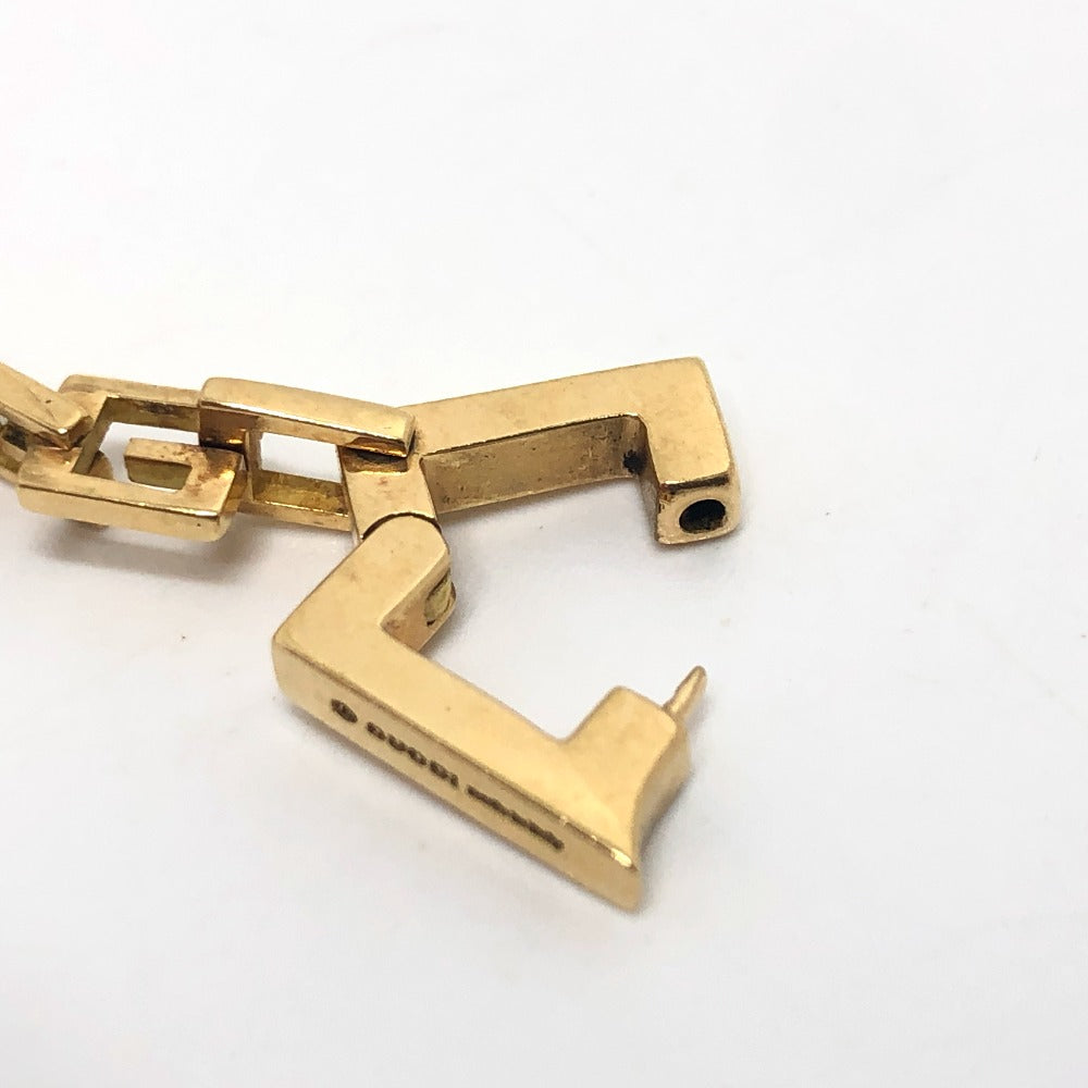GUCCI Necklace 18K Yellow Gold gold K18YG G logo link square Women Used Authentic