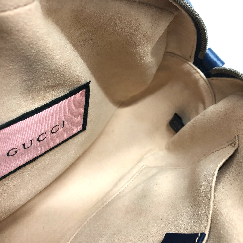GUCCI Shoulder Bag 447632 leather Gold Metal GG Marmont Ghost unisex(Unisex) Used Authentic