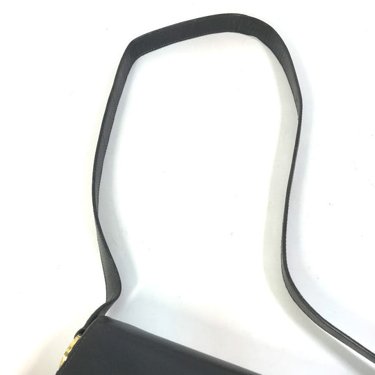 GUCCI Shoulder Bag leather black Old Gucci horsebit old gucci