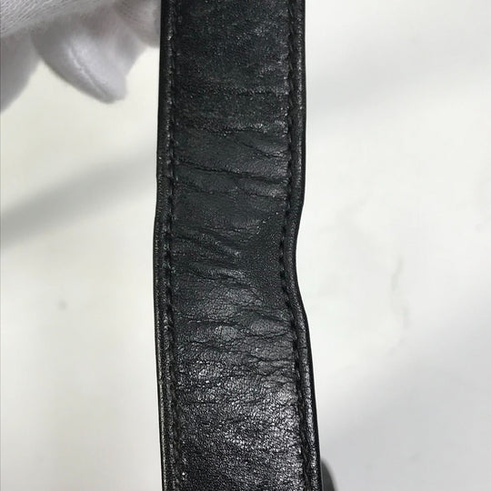 GUCCI Shoulder Bag leather black Old Gucci horsebit old gucci