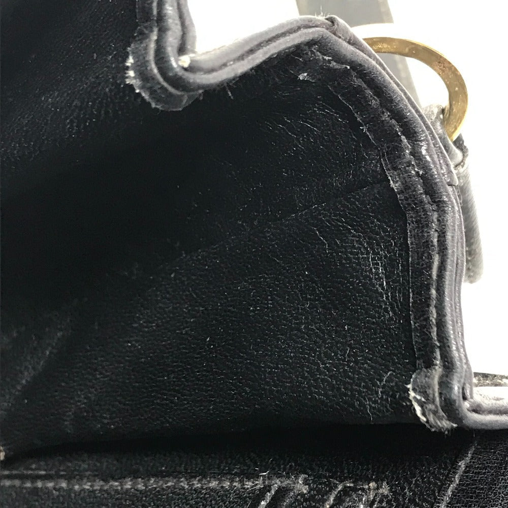GUCCI Shoulder Bag leather black Old Gucci horsebit old gucci