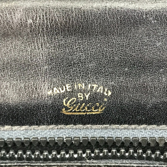 GUCCI Shoulder Bag leather black Old Gucci horsebit old gucci