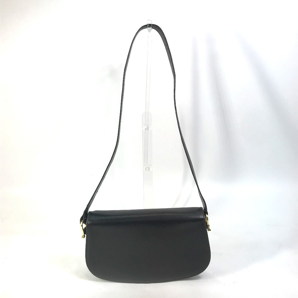 GUCCI Shoulder Bag leather black Old Gucci horsebit old gucci