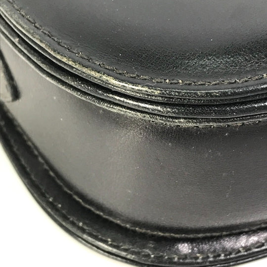 GUCCI Shoulder Bag leather black Old Gucci horsebit old gucci